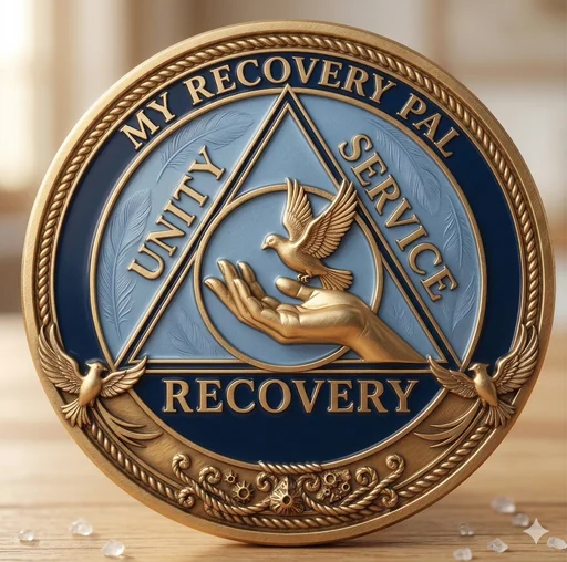 Dove sobriety medallion