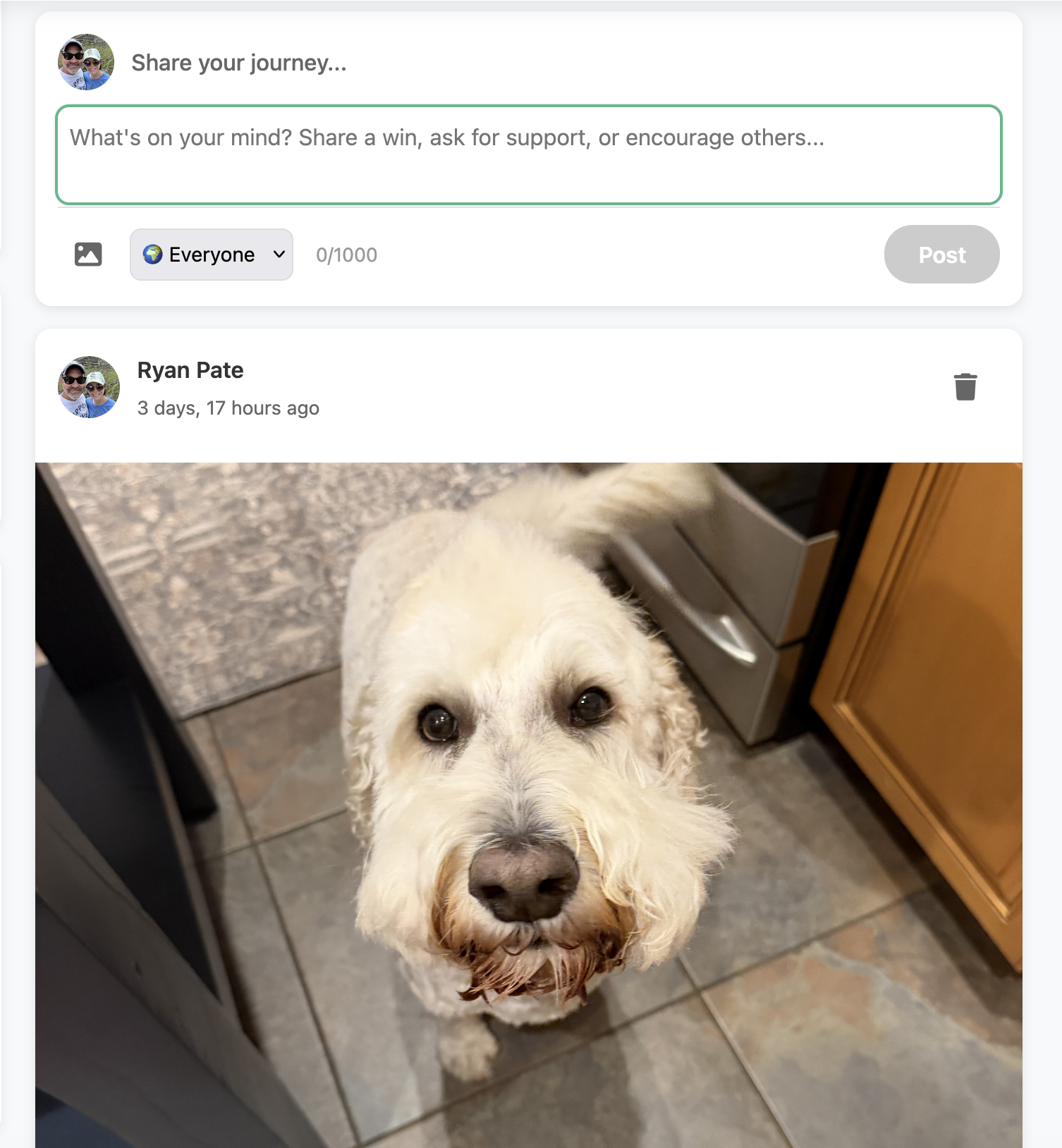 Create and share posts with your community